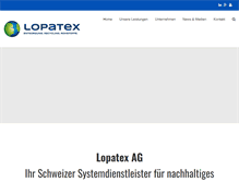 Tablet Screenshot of lopatex.ch